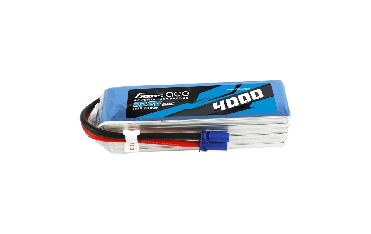 RC-Akku LiPo 4000 mAh 22.2 V 60 C<br>Softcase 6S LiPo Akku mit EC5 Stecker