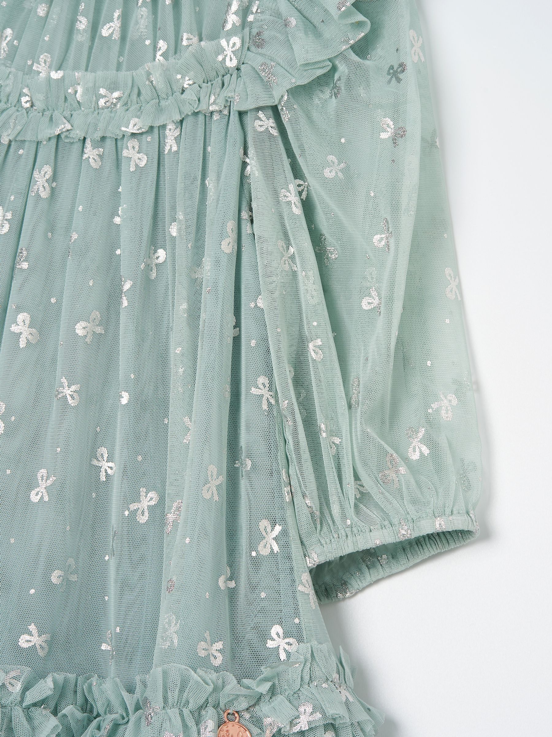 Angel & Rocket Georgie meshjurk met glitterstrikprint