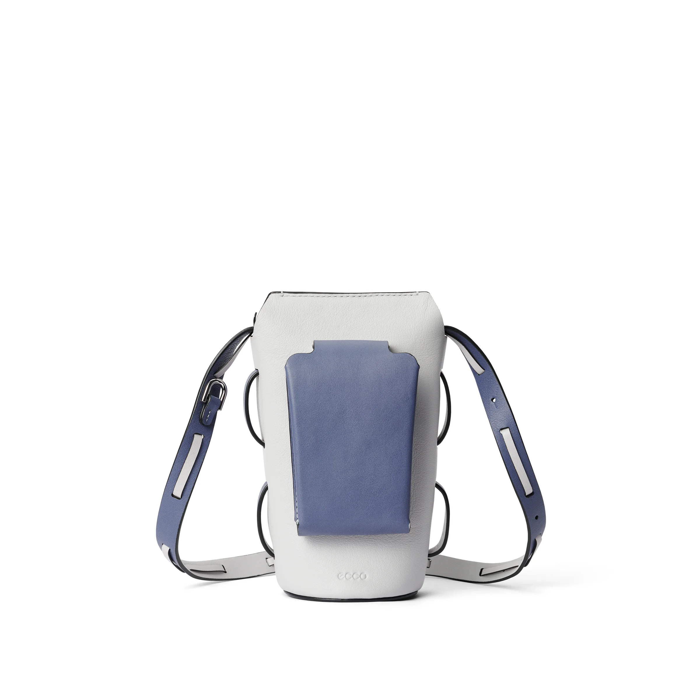 ECCO Pot Bag Umhängetasche aus Leder Lila 21X14,5X9,5 cm