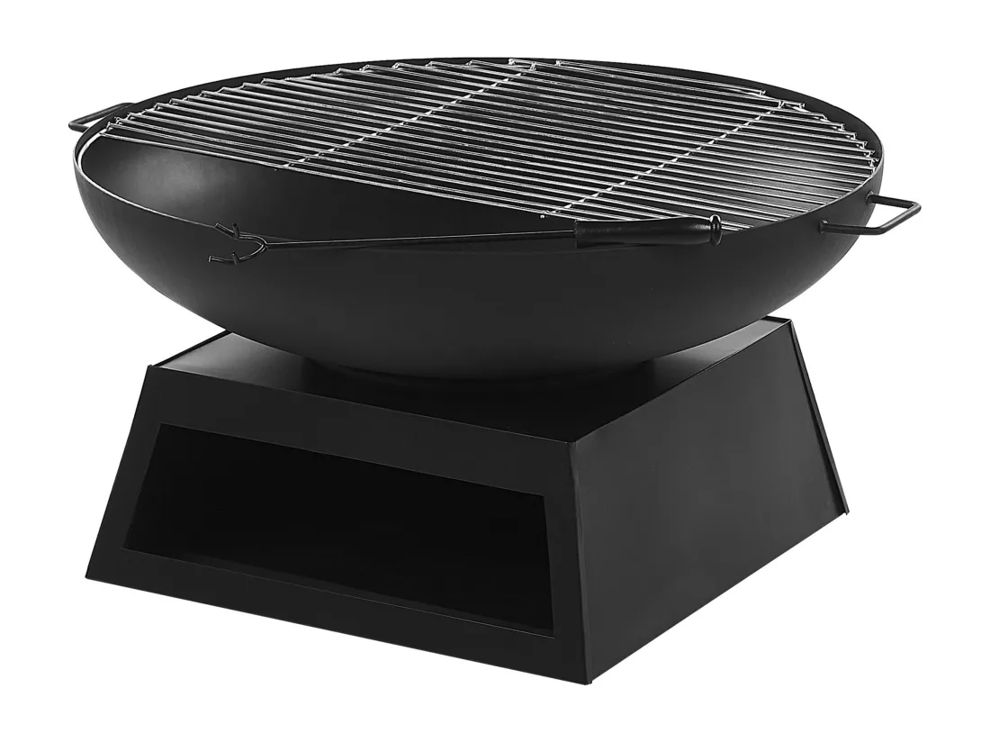 Foyer avec grille SEMERU Métal Noir