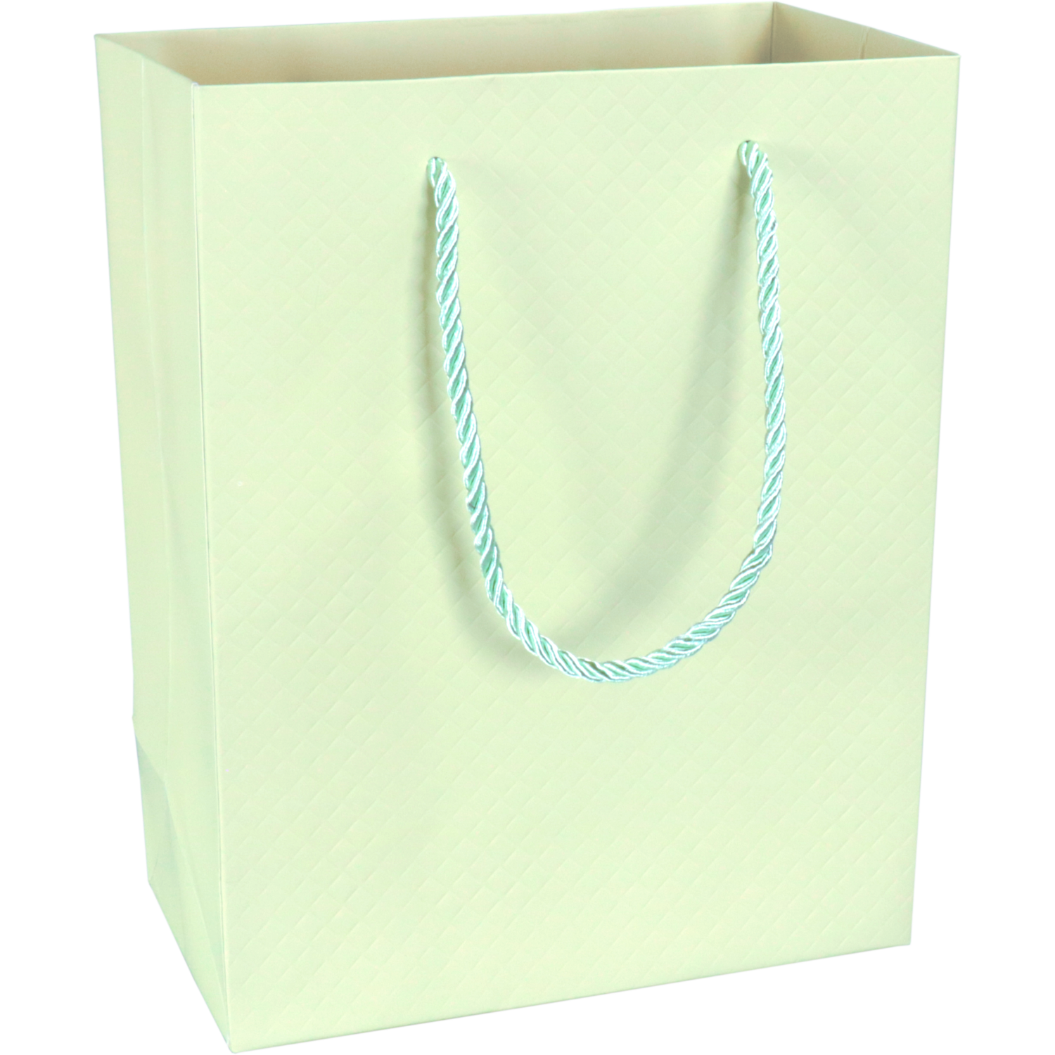 Tas, Papier, embossed, 18x 10x23cm, draagtas, pastelgroen