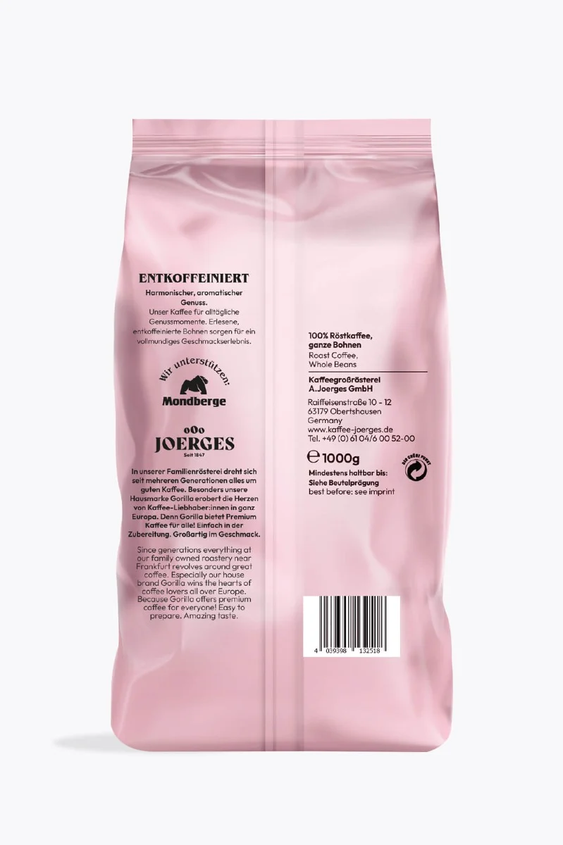 Gorilla Espresso Entkoffeiniert 1kg