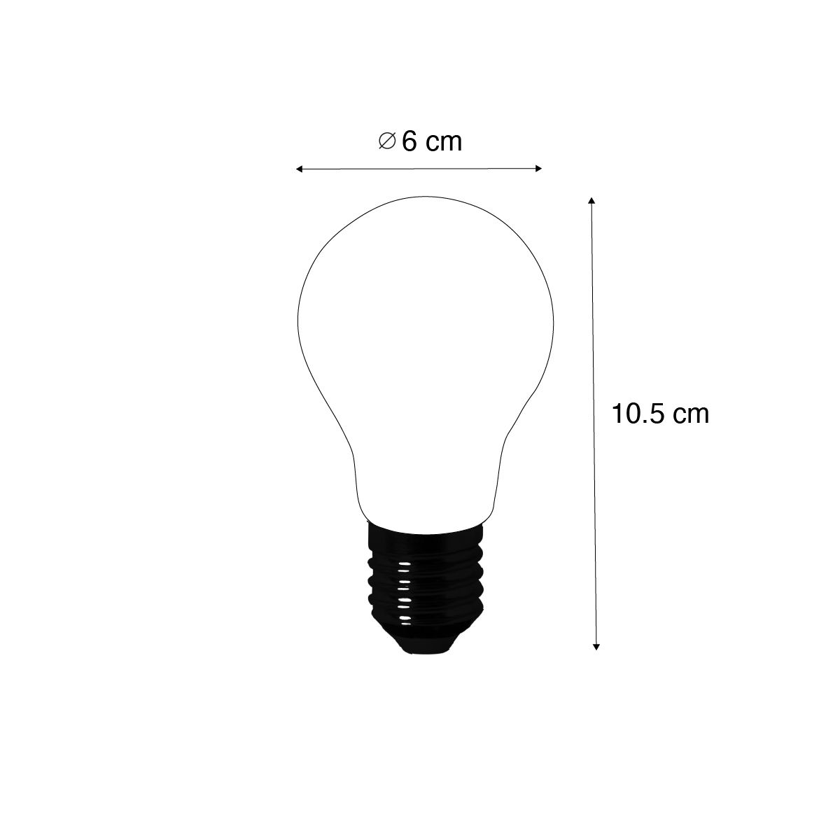 E27 LED lamp A60 helder 4,9W 1055 lm 2700K