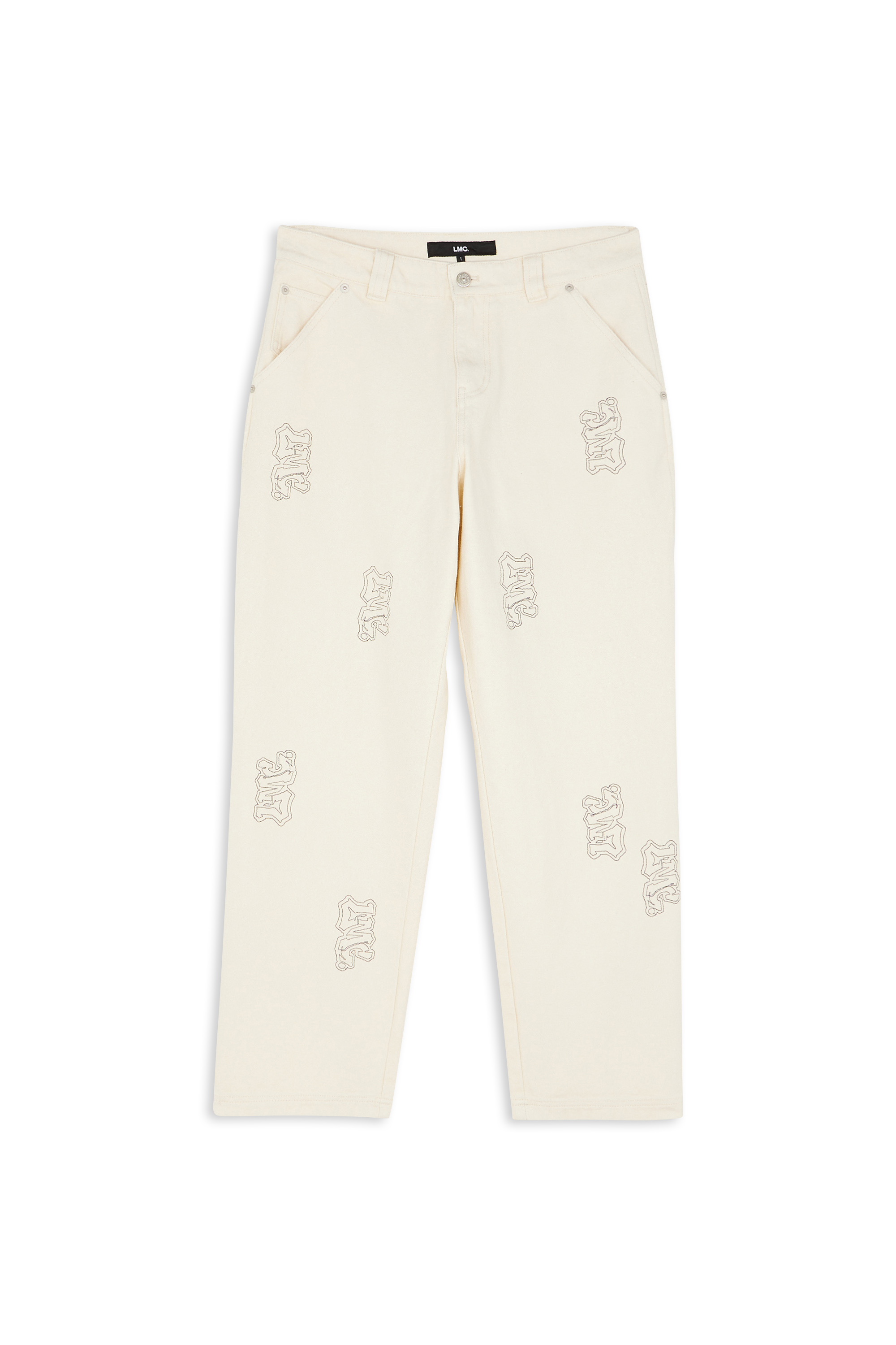 LOST MANAGEMENT CITIES Pantalon GRAFFITI CARPENTER PANTS Beige