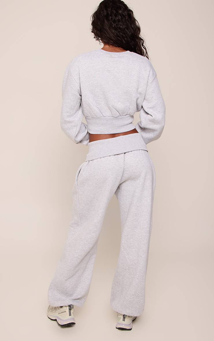Gris Joggers Cendre À Taille Repliée Et Chevilles Resserrées