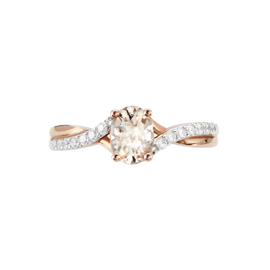 Bague Solitaire Or Rose Lisbet Morganite