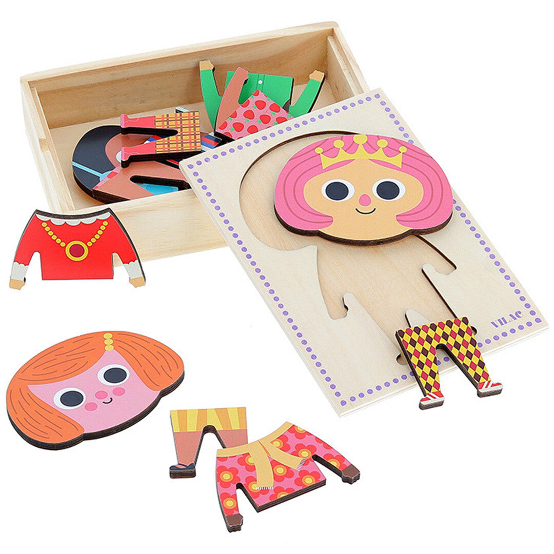 Vilac puzzel aankleedpop jade - 6x3st