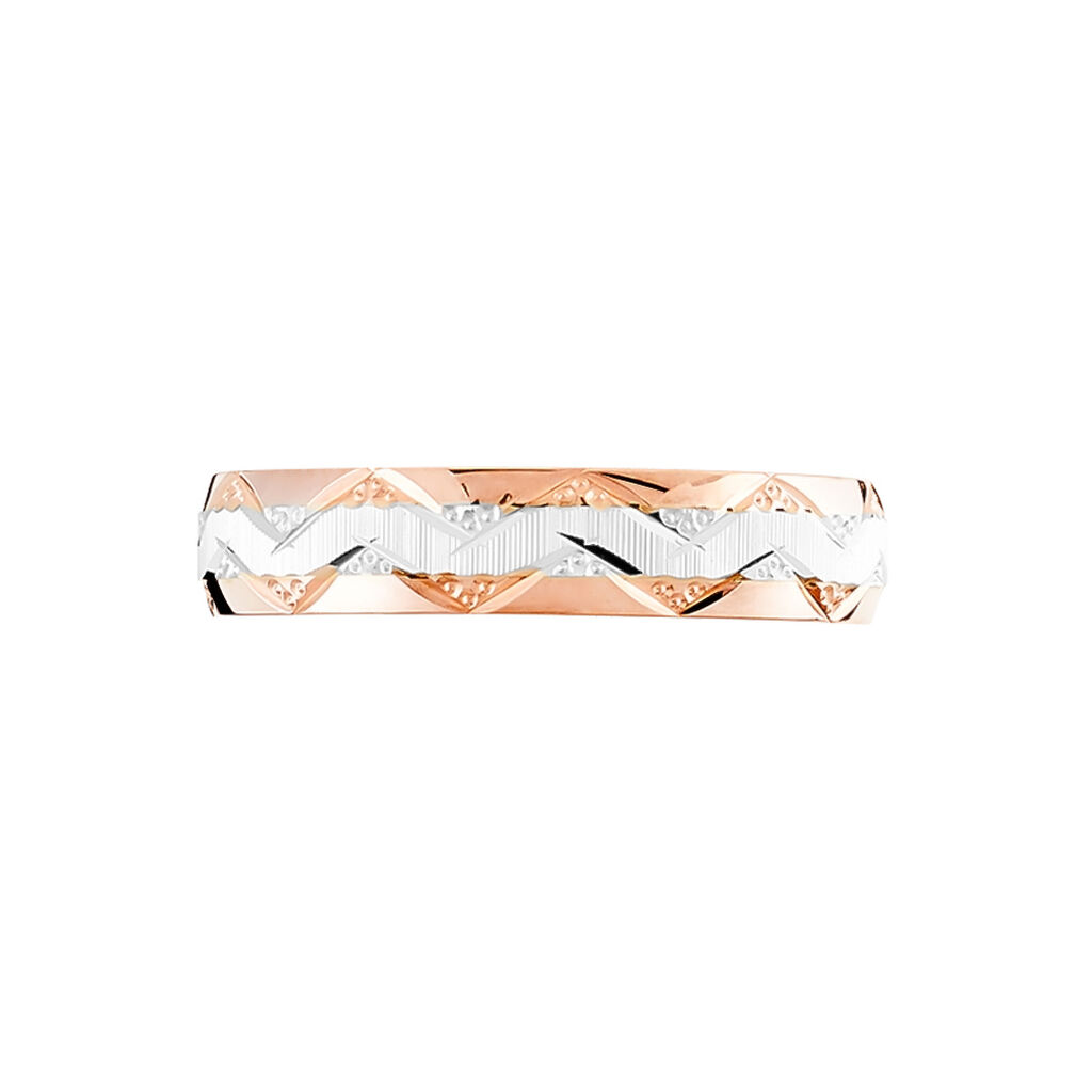 Alliance Clotilde Ruban Plat Or Bicolore