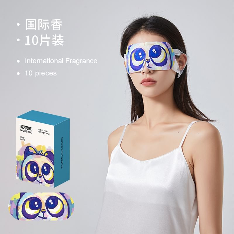 Coolkiss - Set van 10: Wegwerpbaar stomend oogmasker met dierenprint (verschillende designs)