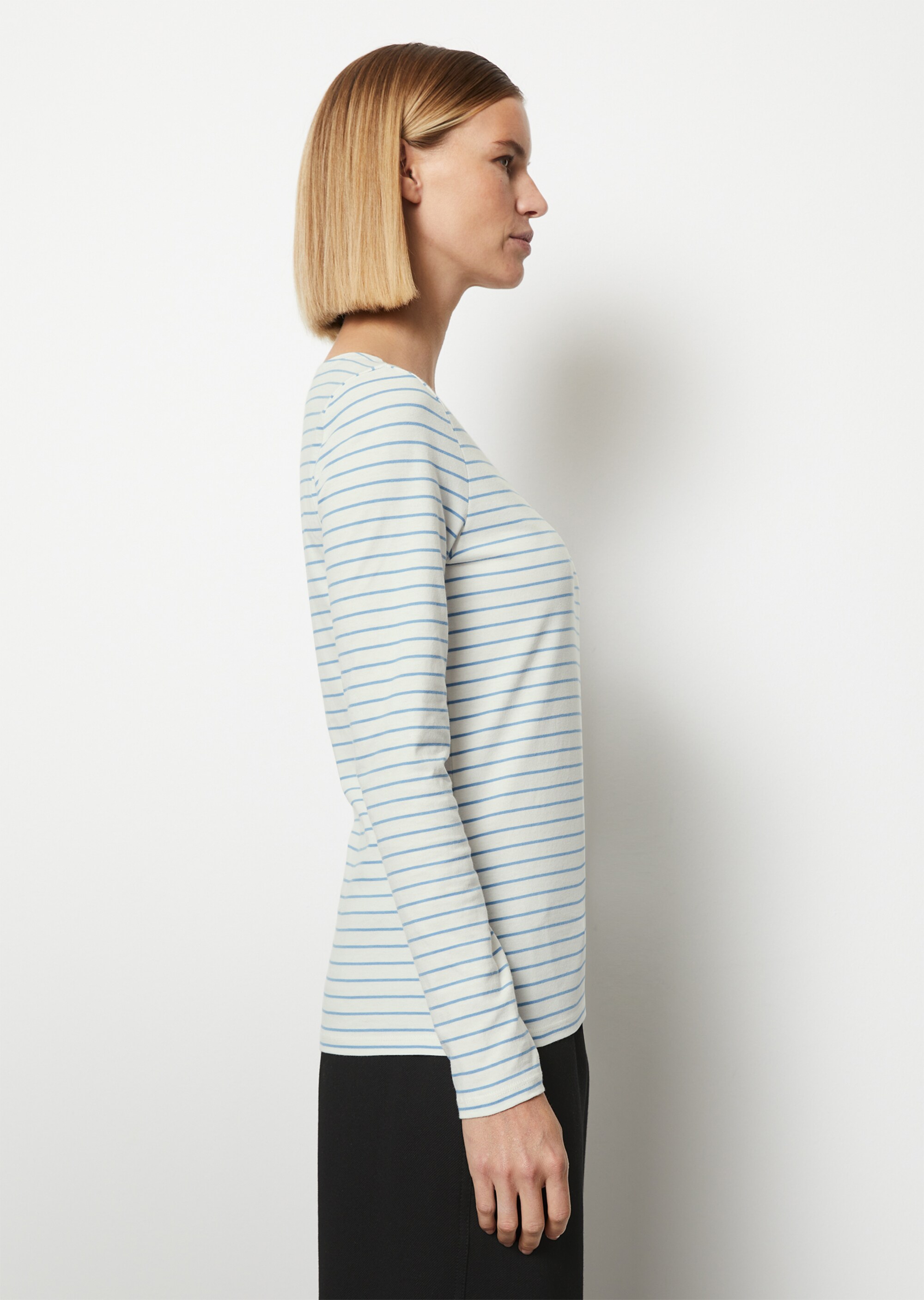 Ringel-Longsleeve regularaus feinem Organic Cotton