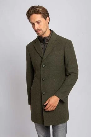 Suitable Coat Wol Twill Donkergroen JA-WOLCOAT-STBL-24.04 kopen
