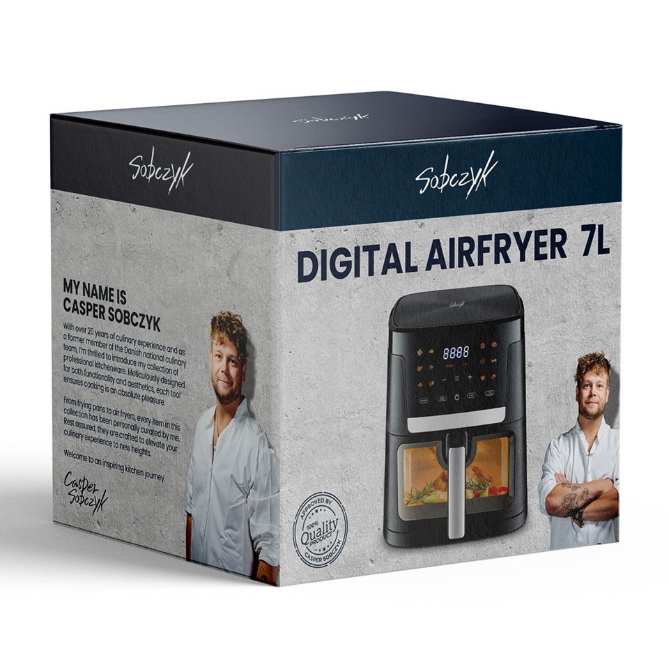 Sobczyk - Digital airfryer 7L - Sort