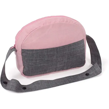 Bayer Chic Puppen-Wickeltasche, Melange grau-rosa
