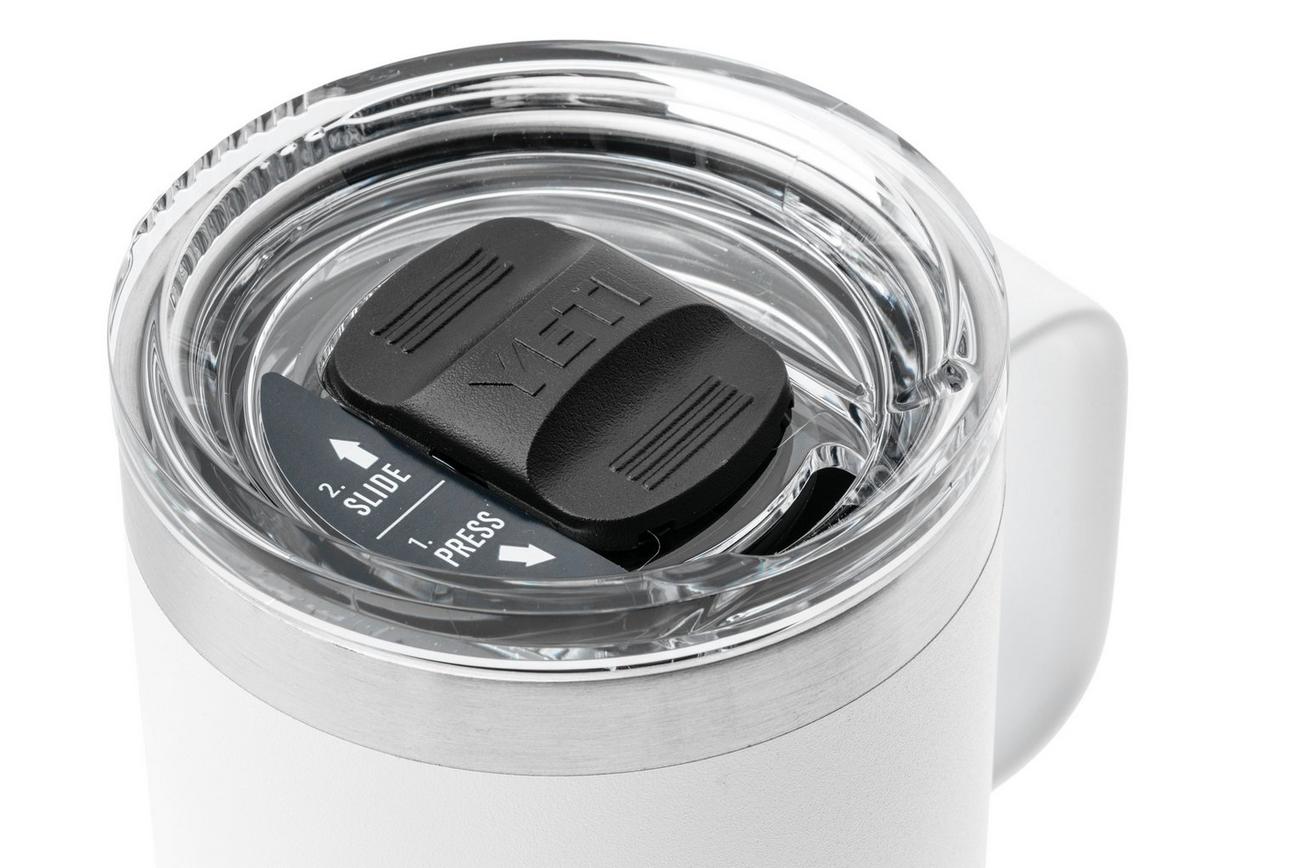 Yeti Rambler Travel Mug 20oz Stronghold Lid, White, thermos reismok met deksel, 591 ml