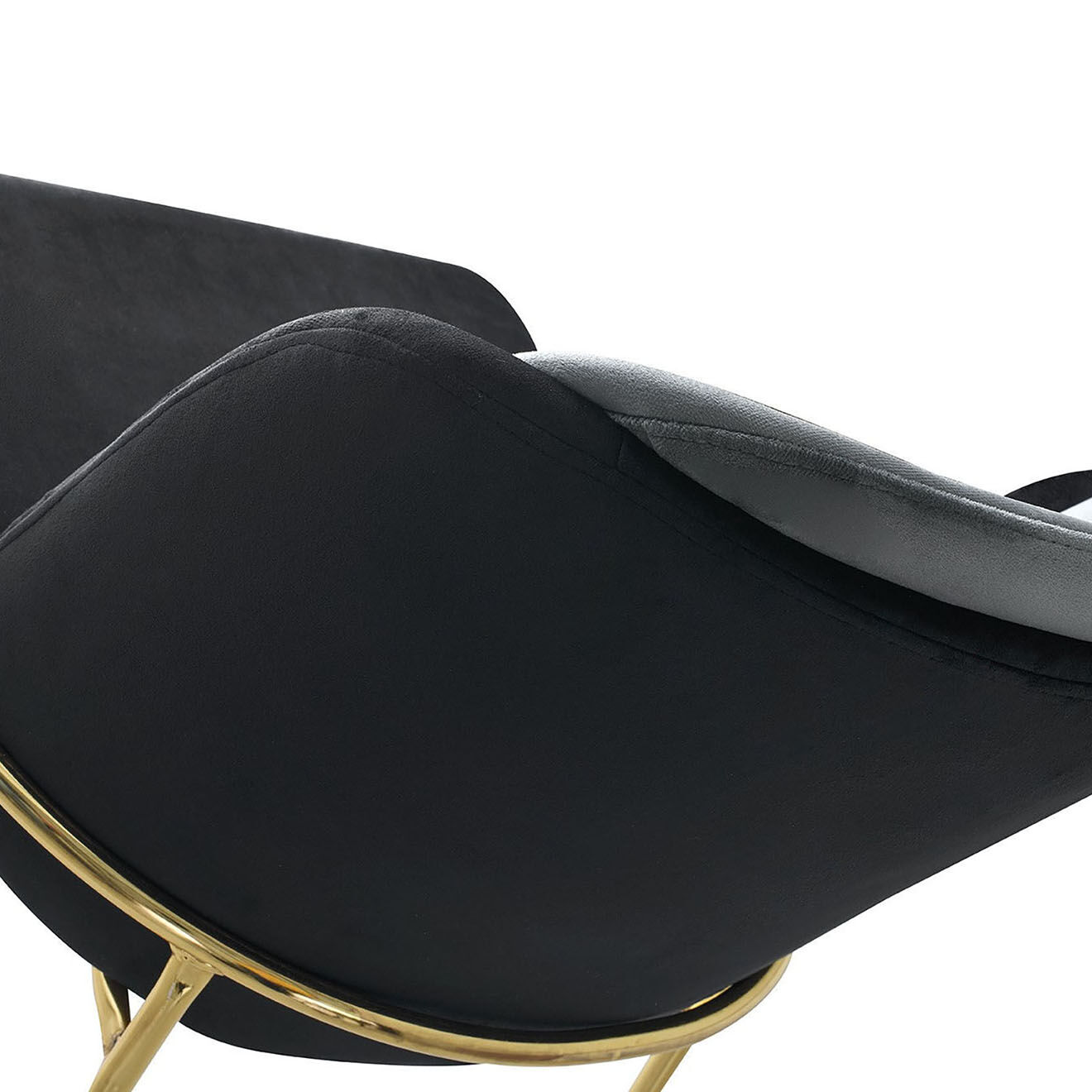 Homitis 4 Chaises Dore noires - 54x86x55 cm