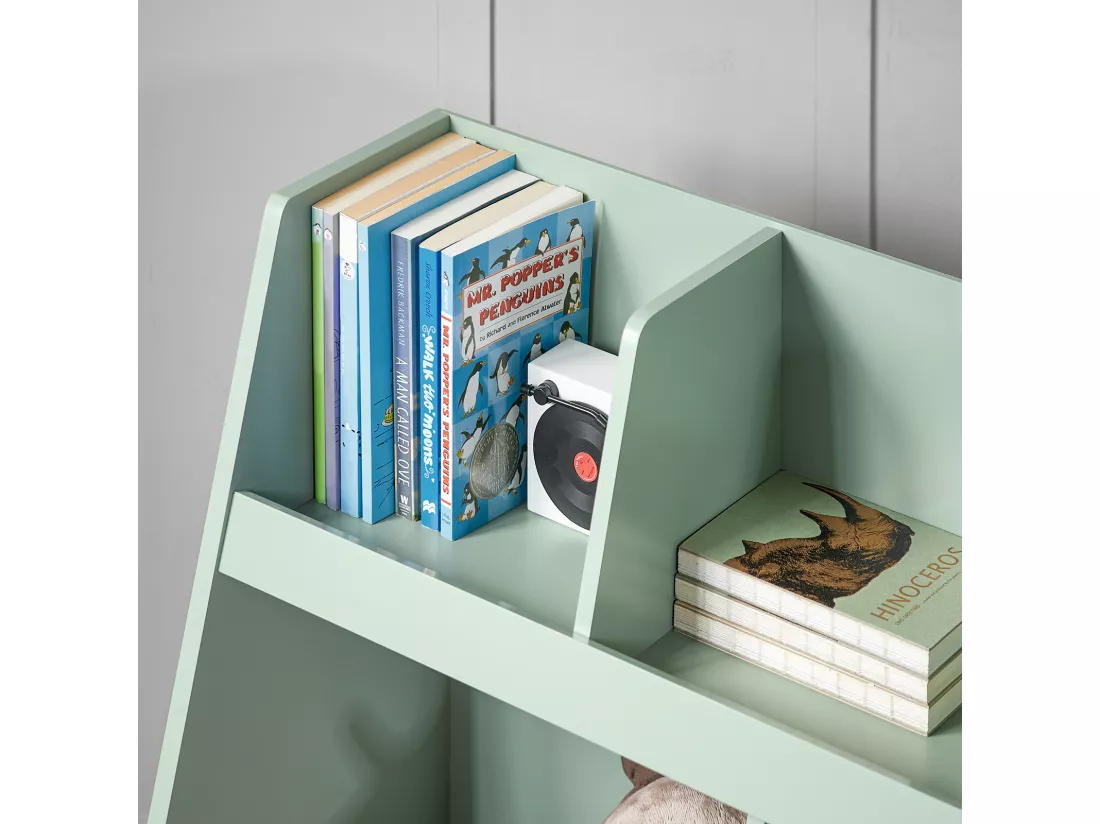 SoBuy Bibliothèque Enfant, Étagère à Livres, Meuble Rangement Enfant, Meuble Rangement Jouets et Livres pour Chambre d'enfant, 5 Compartiments Ouverts, 86 x 36 x 78 cm, Vert, KMB19-GR