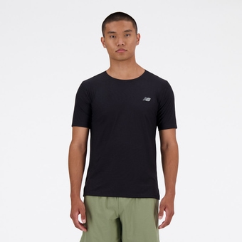 New Balance Athletics Jacquard T-Shirt Black Herren