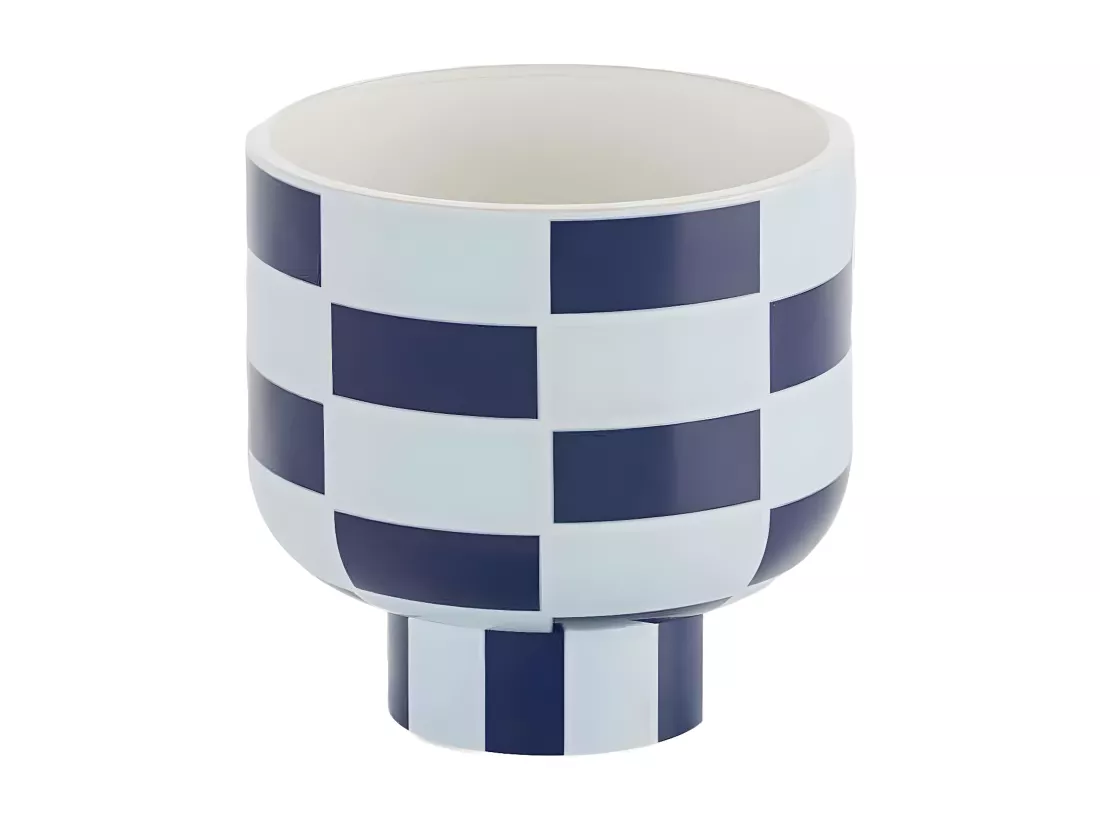 VERSAILLES - Vase céramique motif damier