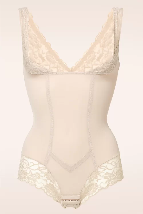 MAGIC Bodyfashion Supercontrol kanten body in latte