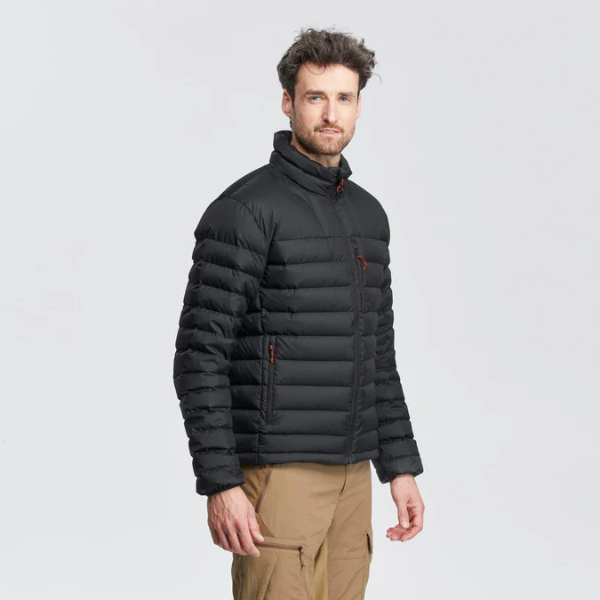 Decathlon Forclaz - Jaqueta puffer masculina Forclaz MT500 com enchimento de plumas