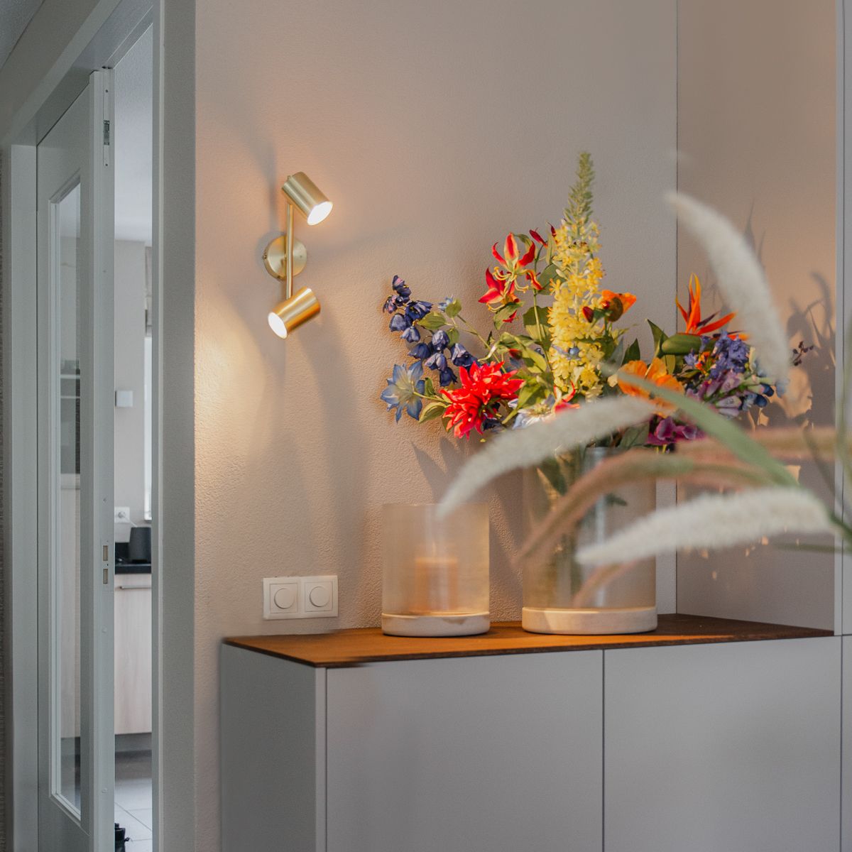 Moderne plafondlamp messing 2-lichts verstelbaar - Jeana