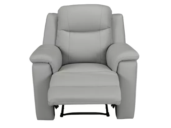 Fauteuil relax EVASION en cuir - Gris clair