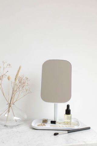 Spiegel Met accessoire schaal - White