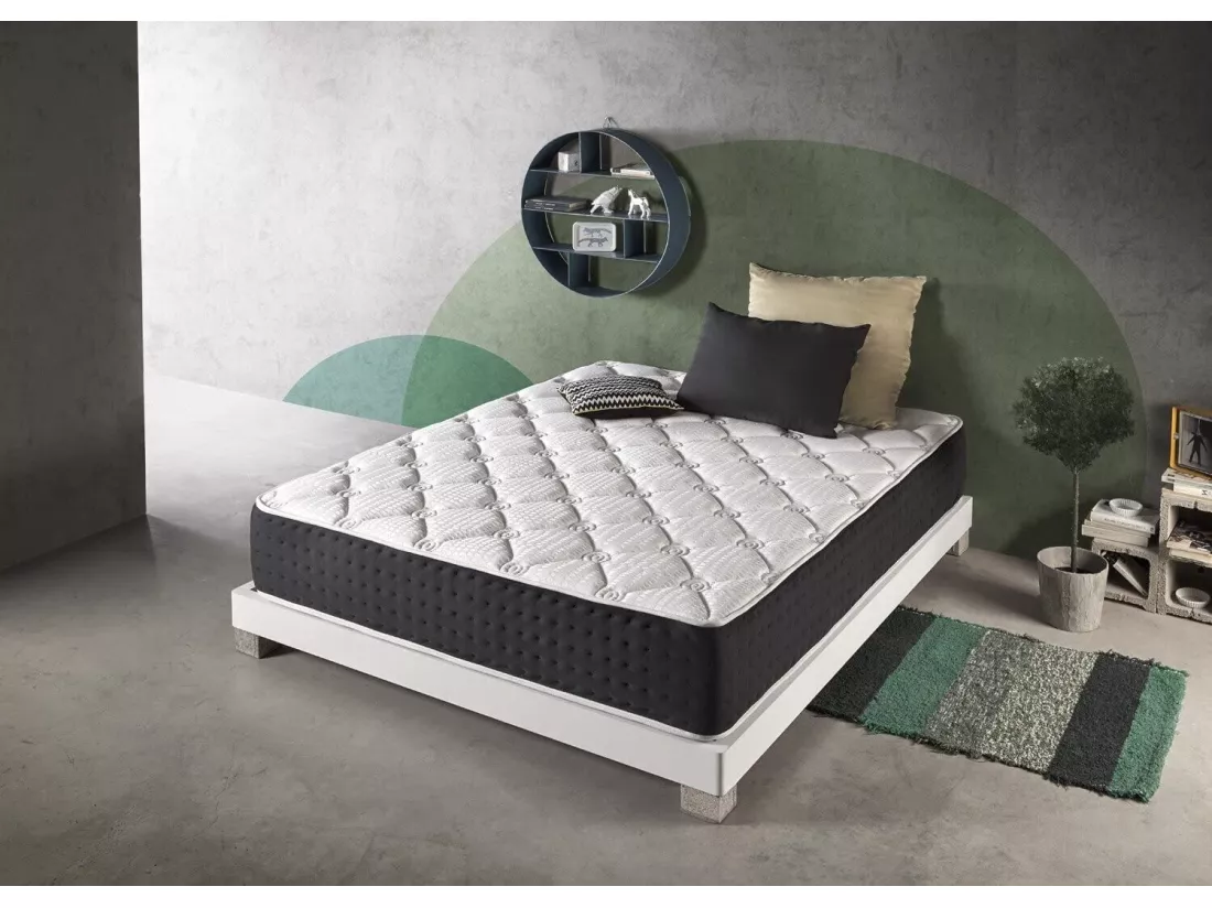 Matelas 140x190 mousse bio green | mousse á memoire de forme bio pur® | épaisseur 30 cm | hypoallergénique | anatomique | certifié oeko-tex®