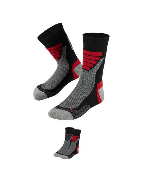 Xtreme Walking Socks All Weather 2-Pack Zwart&Rood - Sokken