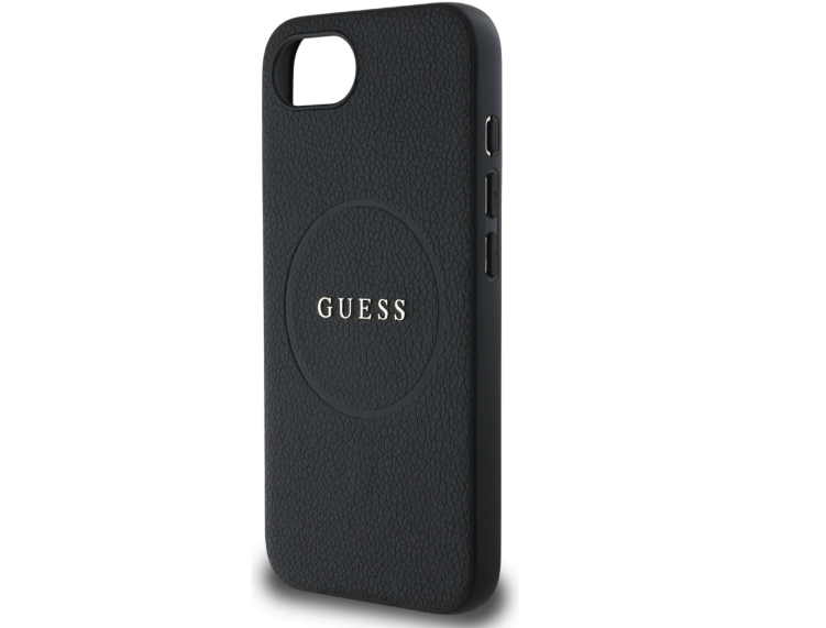 iPhone 16e MagSafe Leder Hardcase Hülle Grained Ring (GUHMPSE4PGHSMMK) - Schwarz