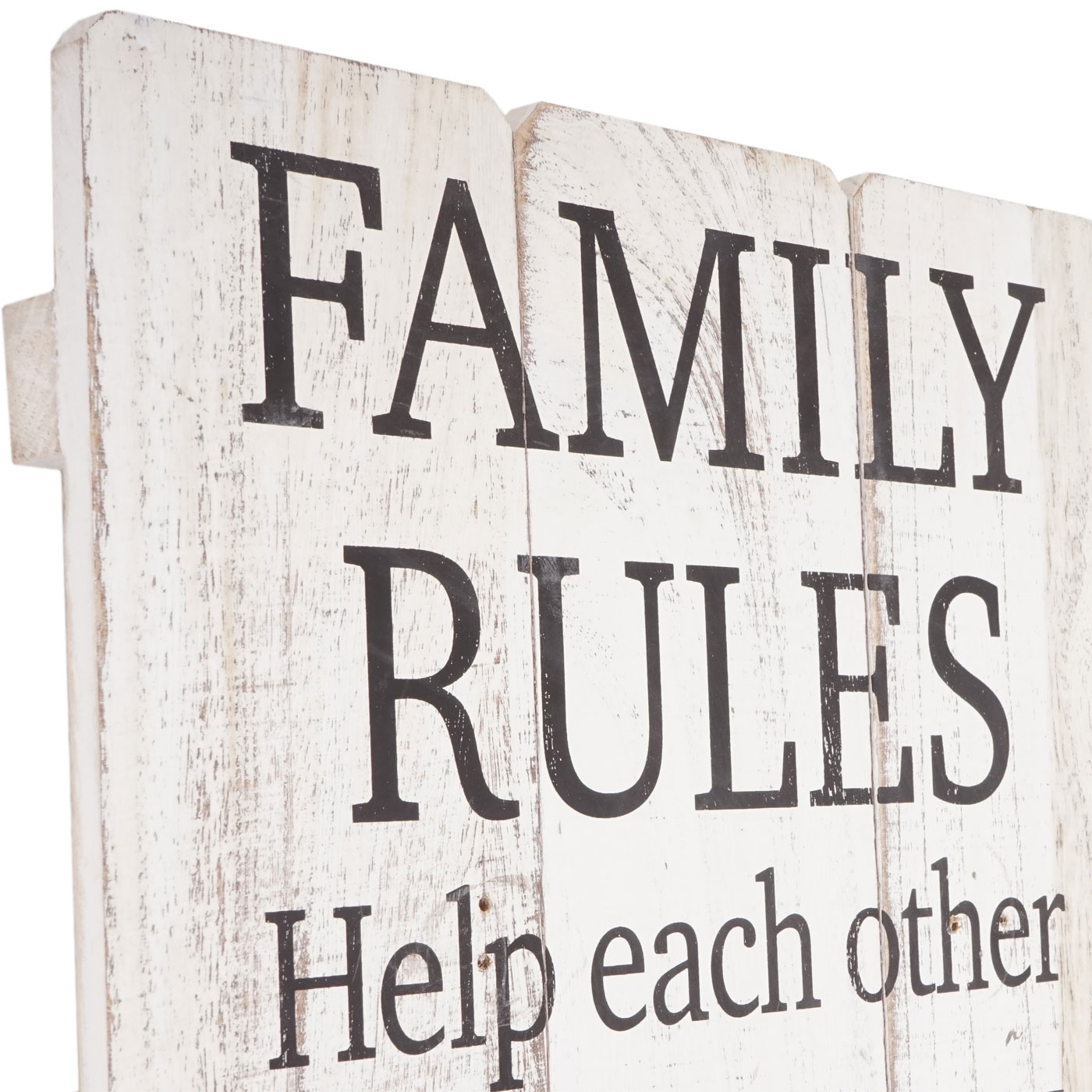 Wandschild Familienregeln, Holzschild Dekoschild, Shabby-Look Vintage 76x31cm