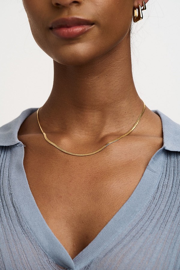 Orelia Jewellery Flat Snake Chain Necklace