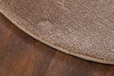 KM Carpets Cozy Rundt Gulvteppe 160, Linen
