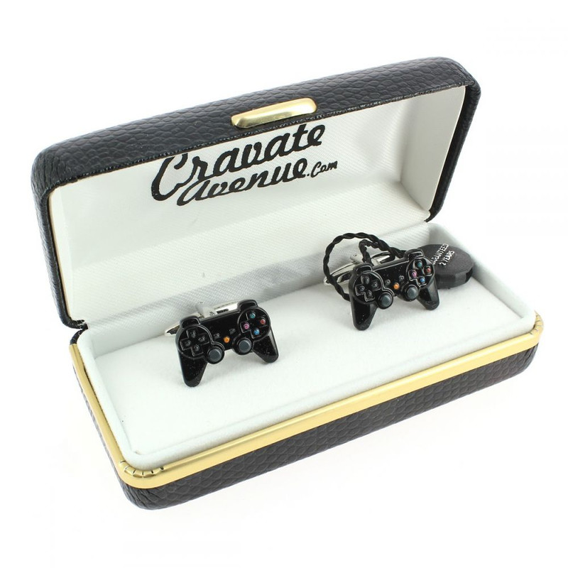 Boutons de manchette, manette PS3 noir