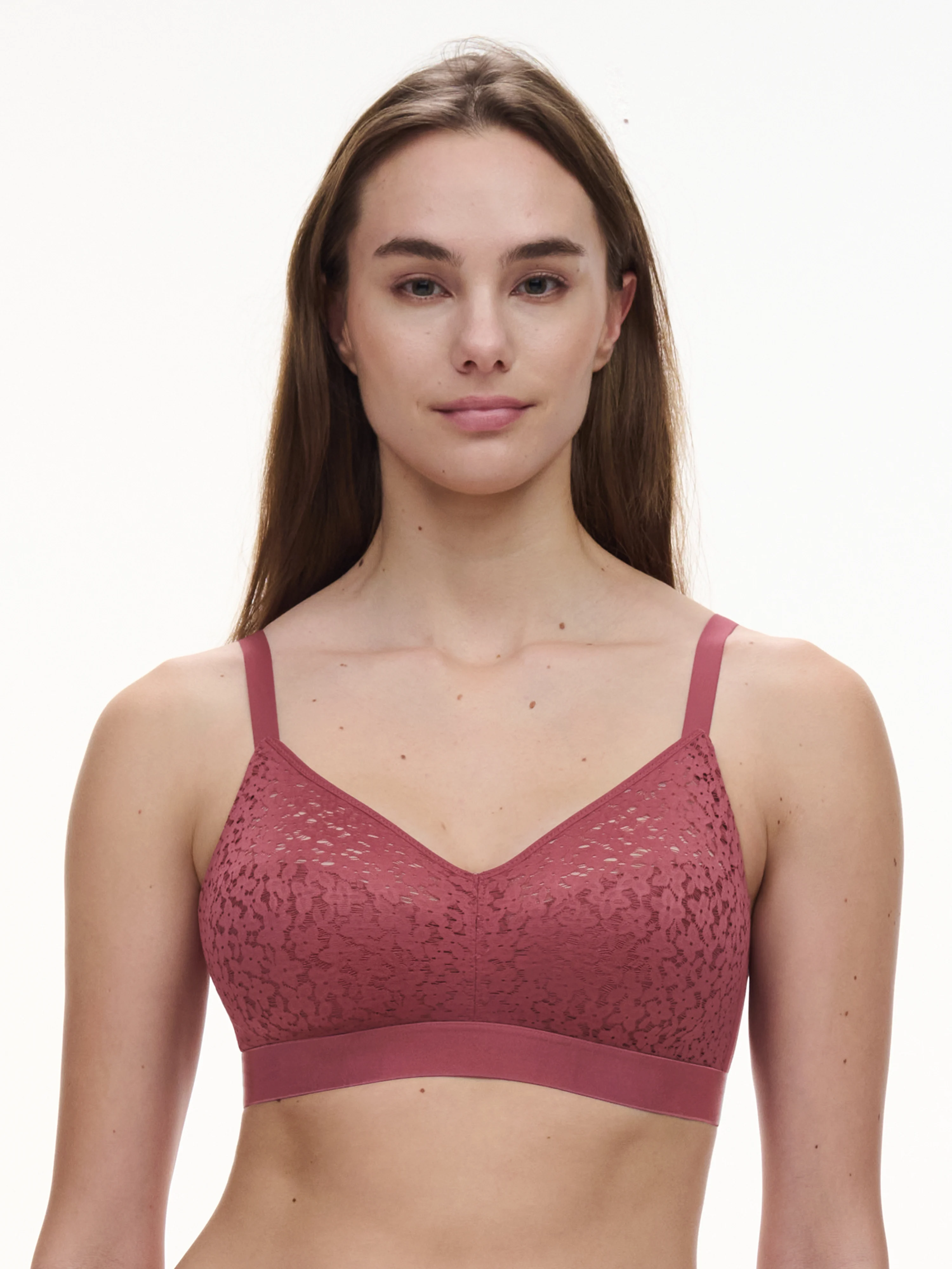 NORAH - Soutien-gorge sans armature maintien coques en dentelle | Rose