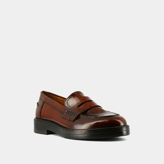 Mocassins  en cuir marron