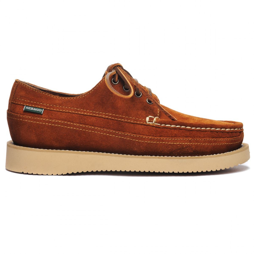 MAKWA SUEDE BROWN COGNAC-Mocassin en cuir pour homme