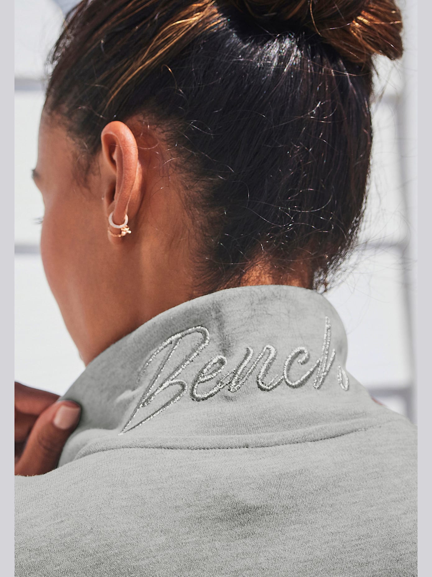 Veste sweat à col montant