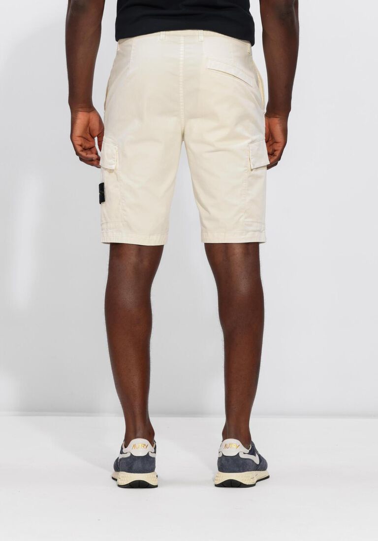 ecru stone island joggingbroek shorts s00004