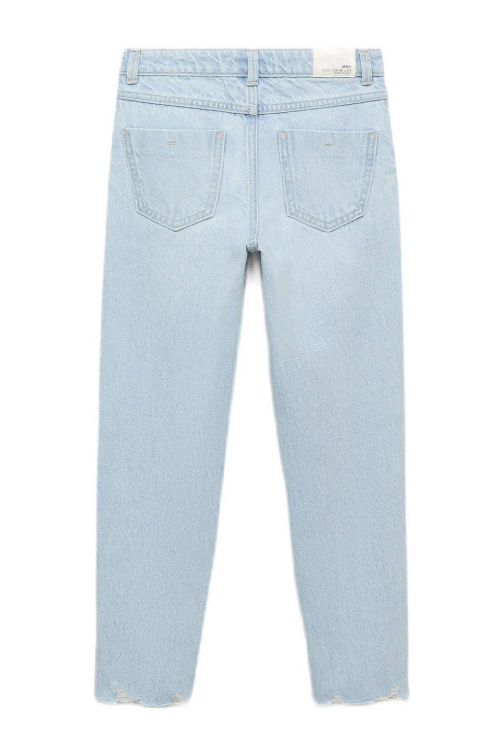 Mango Kids low waist mom jeans light blue denim