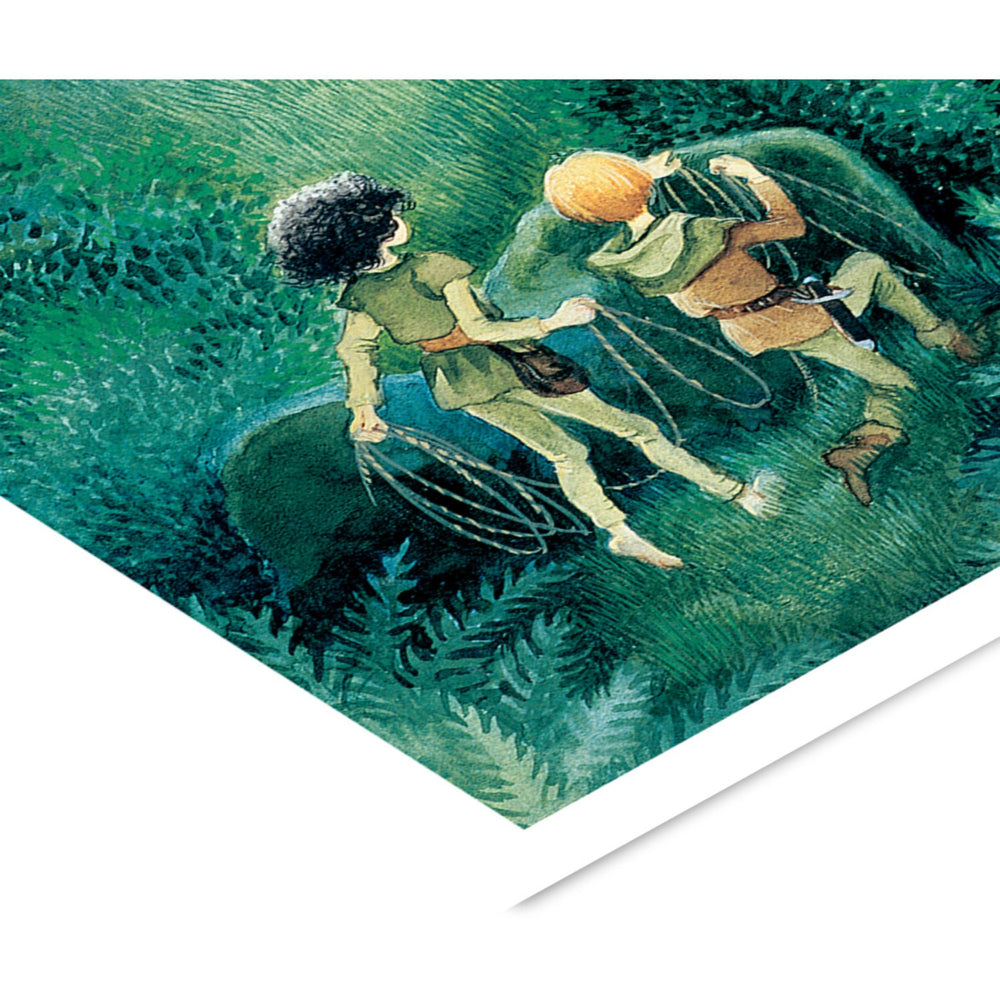 Køb Poster & Frame Astrid Lindgren - Horses In The Woods - Ronja The Robbers Daughter