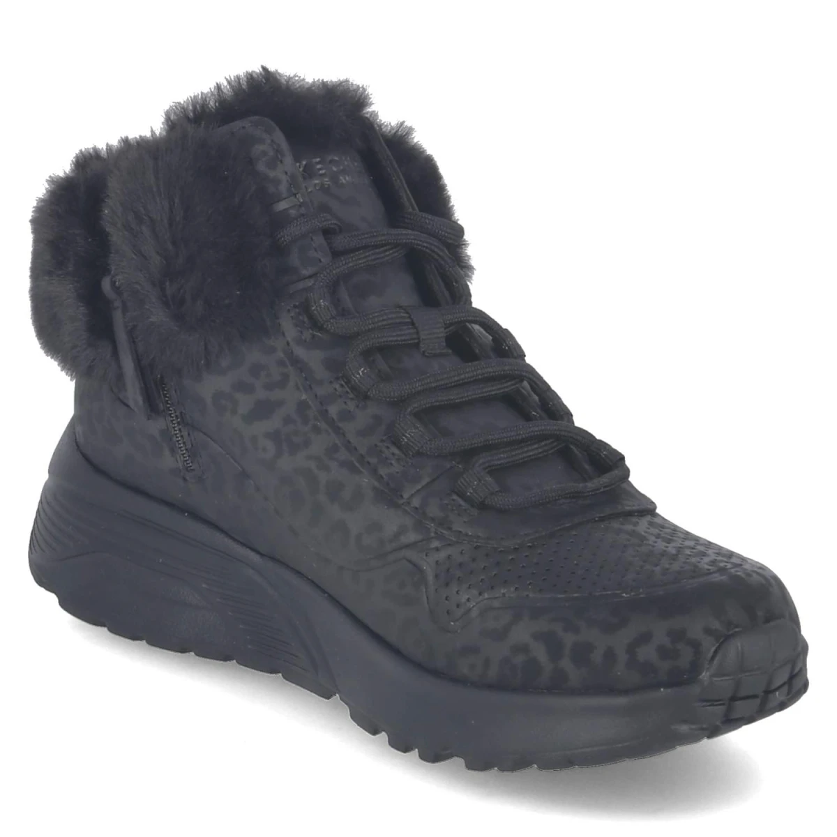 SkechersBoots UNO LITE COZY LEOPARD - bbk