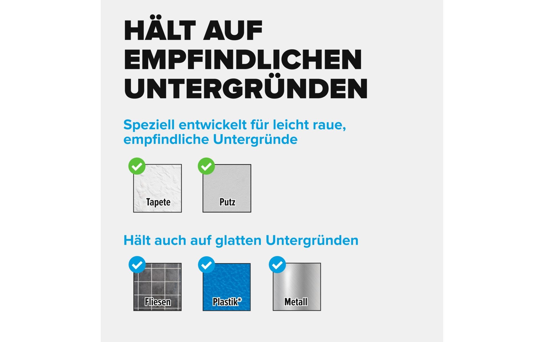 Montagestreifen Powerstrips CLICK Medium 16 Paar, 5.4 kgKlett-Klebepads zum An- und Abklicken von Bilderrahmen und Wanddekorationen ohne Bohren