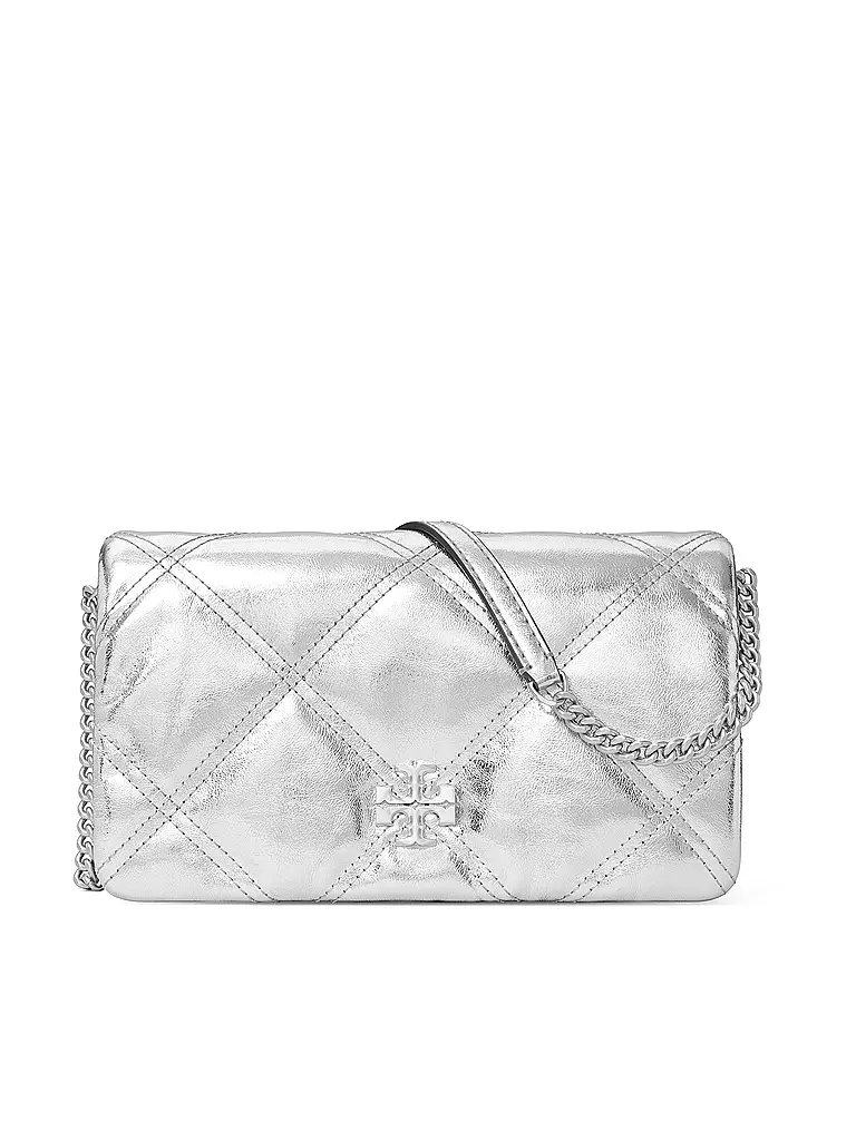 TORY BURCH Ledertasche - Mini Bag KIRA  silber