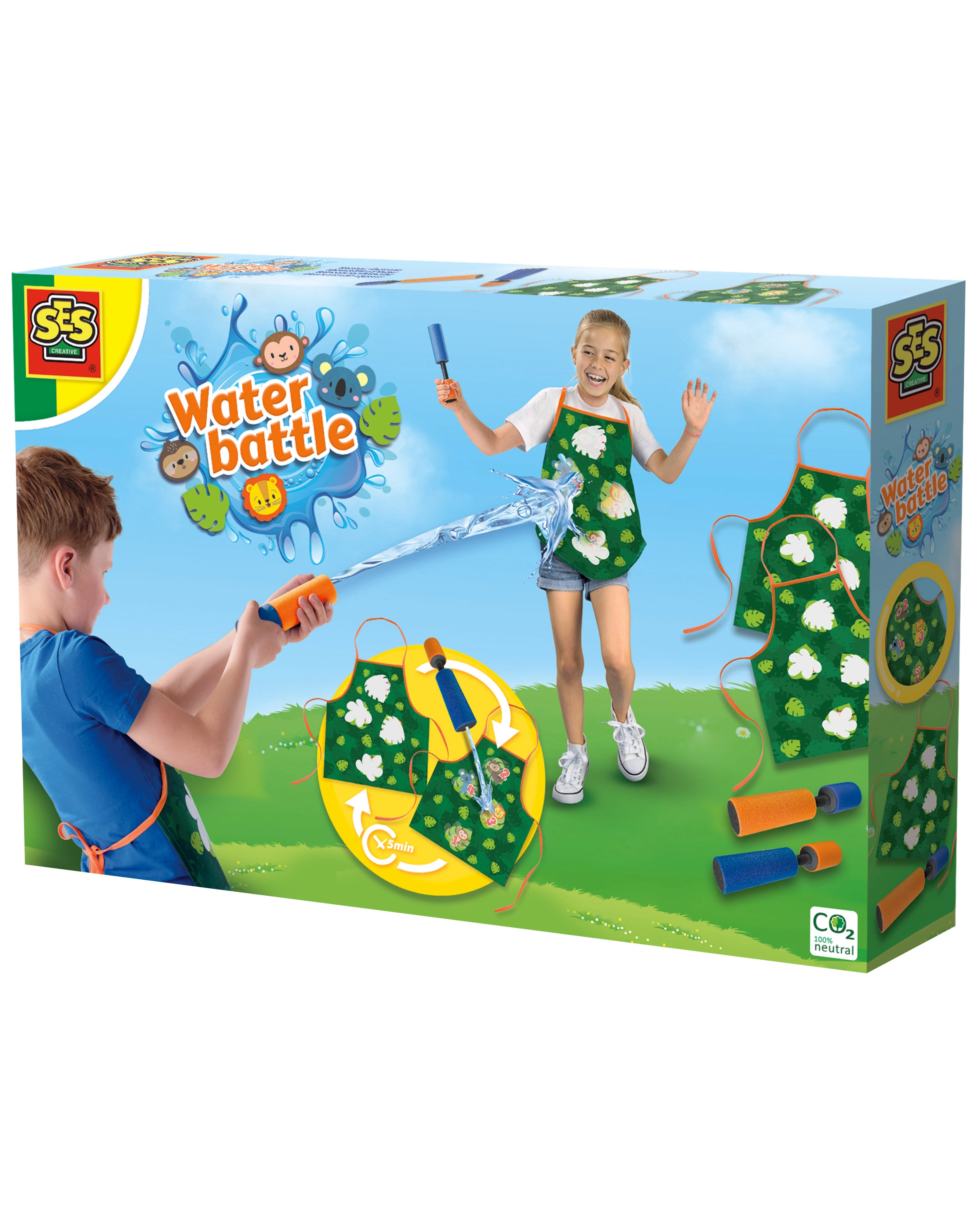 Outdoor-Spiel WASSERSCHLACHT - VERSTECKTE TIERE 4-teilig