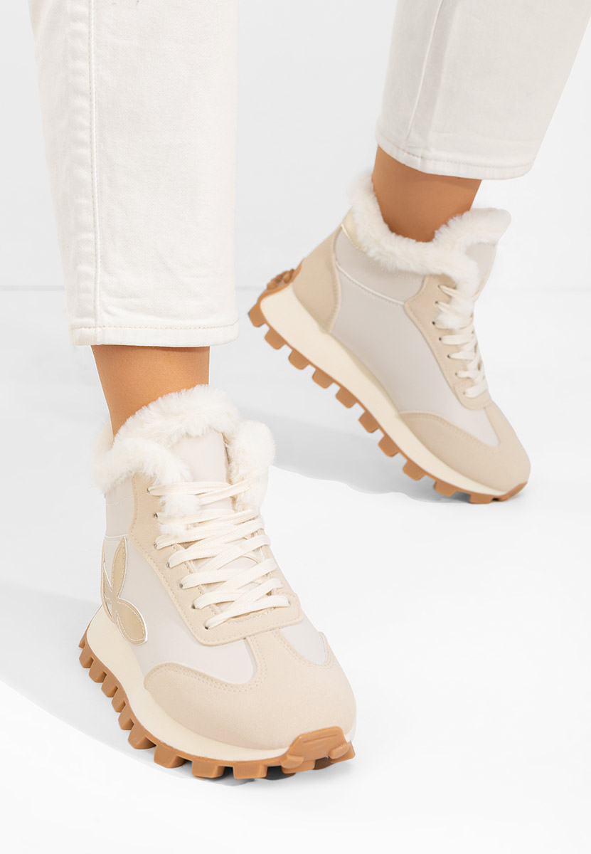 Baskets d'hiver pour femmes beige Ozia