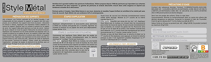 Peinture à effet métalisé Acier 1.5L