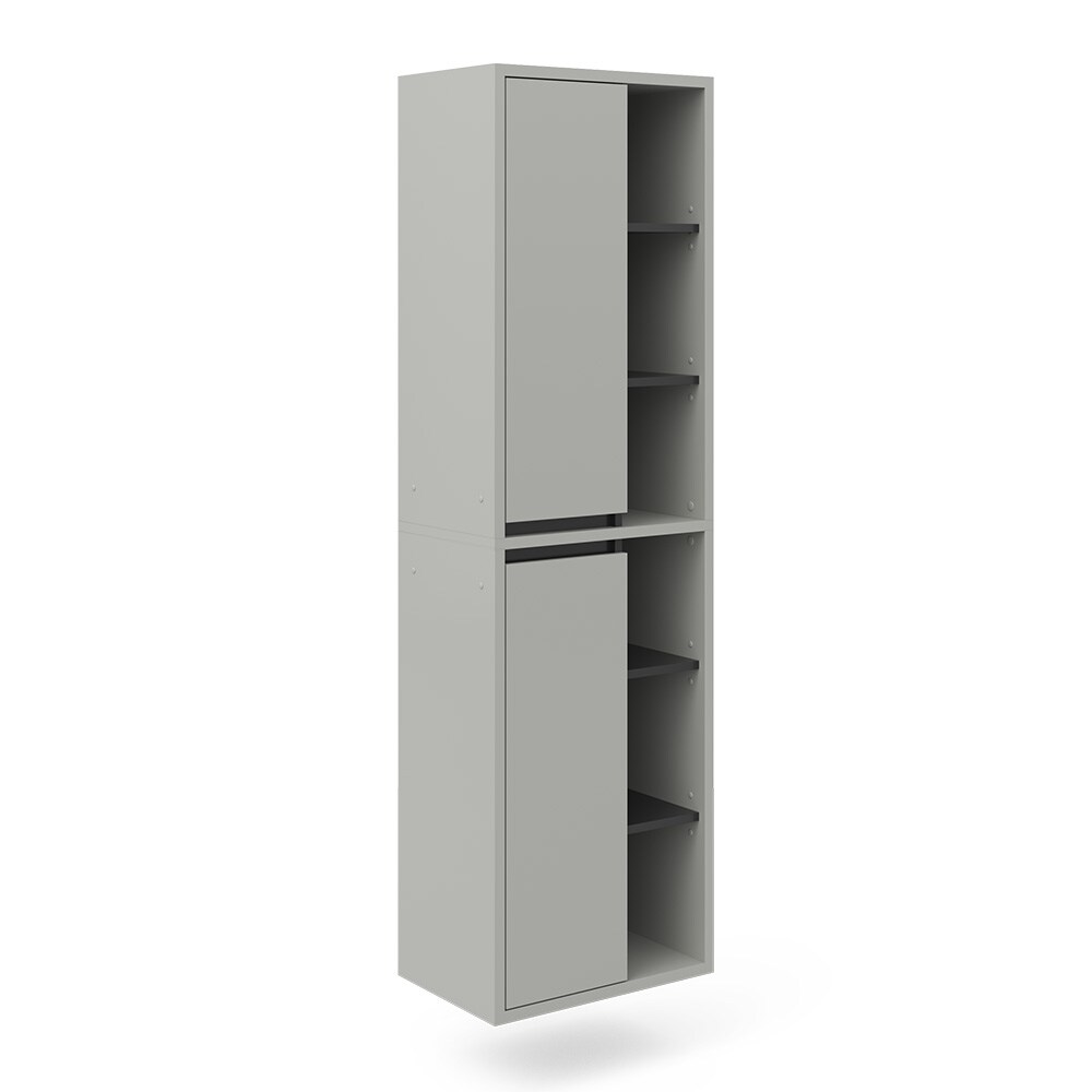 Vicco Hochschrank Badschrank Badezimmermöbel Viola Grau Anthrazit modern 50x170 cm Badkommode Badezimmer Schrank Badmöbel Schranktür Schrankfach