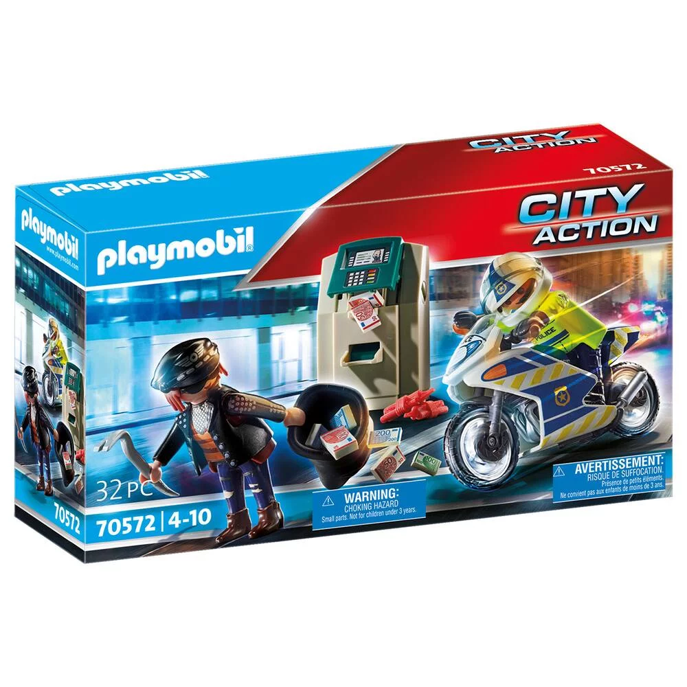 POLICE POLICIER AVEC MOTO ET VOLEUR - 70572