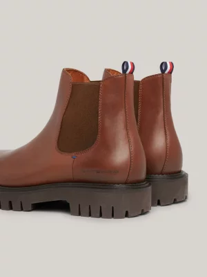 Botas Chelsea de couro premium com travas